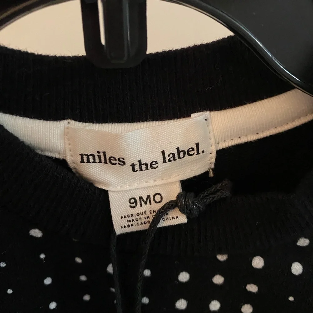 miles the label black sweatshirt - 9m - NWT - Picture 2 of 4